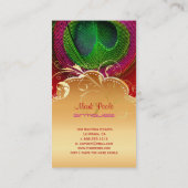 PixDezines Peacock eye+filigraan wervelingen Visitekaartje (Achterkant)