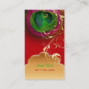 PixDezines Peacock eye+filigraan wervelingen Visitekaartje