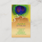 PixDezines Peacock eye+filigraan wervelingen Visitekaartje (Achterkant)