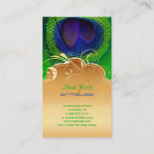 PixDezines Peacock eye+filigraan wervelingen Visitekaartje (Achterkant)