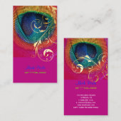 PixDezines Peacock eye+filigraan wervelingen Visitekaartje (Voorkant / Achterkant)