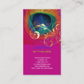 PixDezines Peacock eye+filigraan wervelingen Visitekaartje (Achterkant)