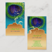 PixDezines Peacock eye+filigraan wervelingen Visitekaartje (Voorkant / Achterkant)