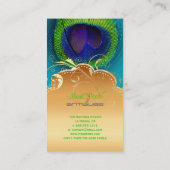 PixDezines Peacock eye+filigraan wervelingen Visitekaartje (Achterkant)