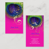 PixDezines Peacock eye+filigraan wervelingen Visitekaartje (Voorkant / Achterkant)