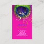 PixDezines Peacock eye+filigraan wervelingen Visitekaartje (Achterkant)