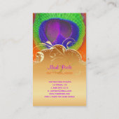 PixDezines Peacock eye+filigraan wervelingen Visitekaartje (Achterkant)