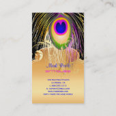 PixDezines Peacock eye+filigraan wervelingen Visitekaartje (Achterkant)