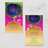 PixDezines Peacock eye+filigree swirls Visitekaartje (Voorkant / Achterkant)