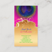 PixDezines Peacock eye+filigree swirls Visitekaartje (Achterkant)