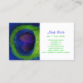 PixDezines Peacock eye/kobalt+emerald Visitekaartje (Achterkant)