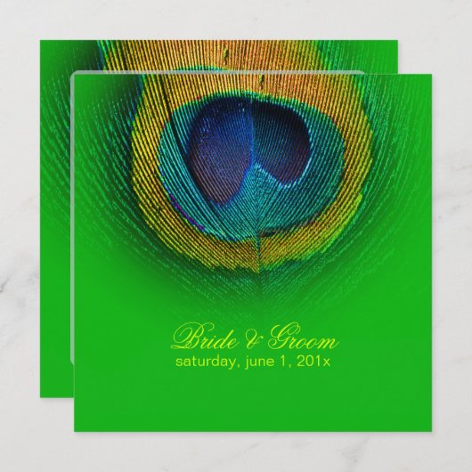 PixDezines Peacock Eye/neon green/diy Kaart (Voorkant / Achterkant)