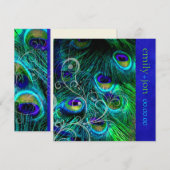 PixDezines PEACOCK FEATHER/AQUA/TURQUOISE Kaart (Voorkant / Achterkant)