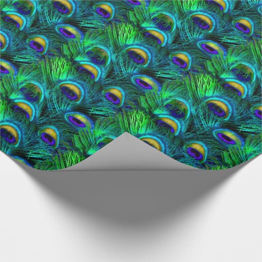 PixDezines Peacock Feather Cadeaupapier (Hoek)