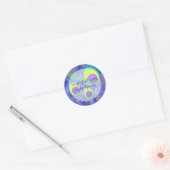 PixDezines Peacock Feather/diy achtergrond kleur Ronde Sticker (Envelop)