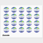 PixDezines Peacock Feather/diy achtergrond kleur Ronde Sticker (Vel)