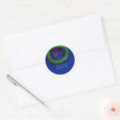 PixDezines Peacock Feather/diy achtergrond kleur Ronde Sticker (Envelop)