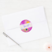 PixDezines Peacock Feather/diy achtergrond kleur Ronde Sticker (Envelop)