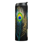 PixDezines Peacock Feather Thermosbeker (Gedraaid links)