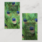 PixDezines Peacock Feather Visitekaartje (Voorkant / Achterkant)