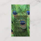 PixDezines Peacock Feather Visitekaartje (Achterkant)