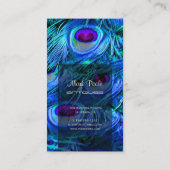 PixDezines Peacock Feather Visitekaartje (Achterkant)