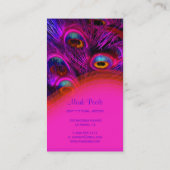 PixDezines Peacock feather visitekaartjes (Achterkant)