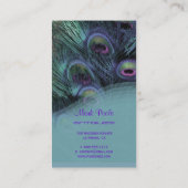 PixDezines Peacock feather visitekaartjes (Achterkant)