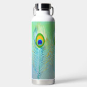PixDezines Peacock Feather Waterfles (Voorkant)