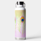 PixDezines Peacock Feather Waterfles (Achterkant)