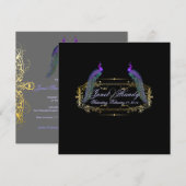 PixDezines Peacock, filigree+swirls/DIY-kleur Kaart (Voorkant / Achterkant)