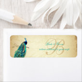 PixDezines Peacock Illustratie Etiket (Insitu)