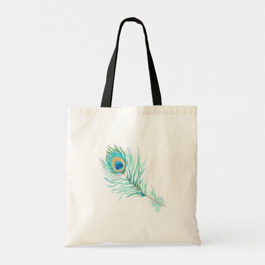 PixDezines Peacock Maid of Honor/Faux Gold Script Tote Bag (Achterkant)