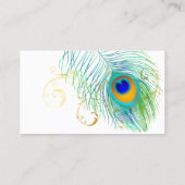 PixDezines PEACOCK PLUME+FILIGREE/DIY back-up Visitekaartje (Achterkant)