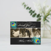 PixDezines Peacock Trouwfoto's Dank u Briefkaart (Staand voorkant)