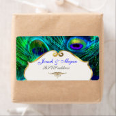 PixDezines Peacock veer/psychedelische kleuren Etiket (Insitu)