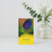 PixDezines Peacock-veren/Oog Visitekaartje (Staand voorkant)