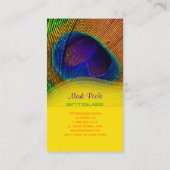 PixDezines Peacock-veren/Oog Visitekaartje (Achterkant)
