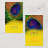 PixDezines Peacock-veren/Oog Visitekaartje (Voorkant / Achterkant)