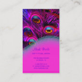 PixDezines Peacock veren visitekaartjes (Achterkant)