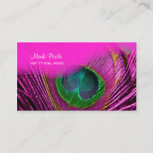 PixDezines Peacock veren visitekaartjes