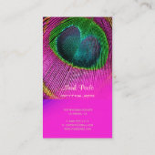 PixDezines Peacock veren visitekaartjes (Achterkant)
