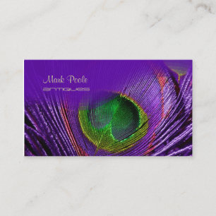 PixDezines Peacock veren visitekaartjes
