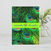 PixDezines Peacock vether/psychedelisch groen Kaart (Staand voorkant)