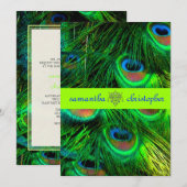 PixDezines Peacock vether/psychedelisch groen Kaart (Voorkant / Achterkant)