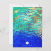 PixDezines Peacock Vrijgezellenfeest+Faux Gold Kaart (Achterkant)