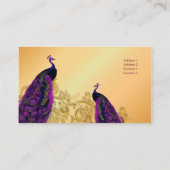 PixDezines Peacocks op gelaste ijzerstrengen|DIY c Visitekaartje (Achterkant)