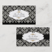 PixDezines Pearl Céline  Damask/DIY kleur Visitekaartje (Voorkant / Achterkant)