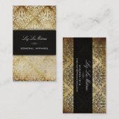 PixDezines  Pearl Étienne  Damask Visitekaartje (Voorkant / Achterkant)