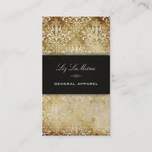 PixDezines  Pearl Étienne  Damask Visitekaartje (Voorkant)